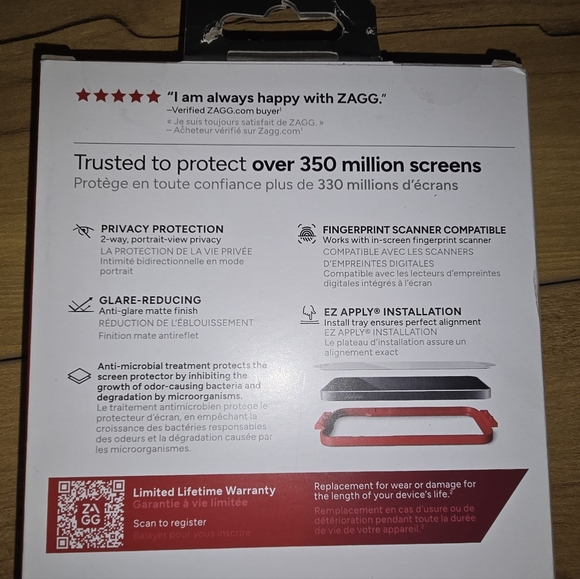 Zagg Invisible Shield Galaxy S24 Ultra Privacy Screen Protector - Picture 5 of 7